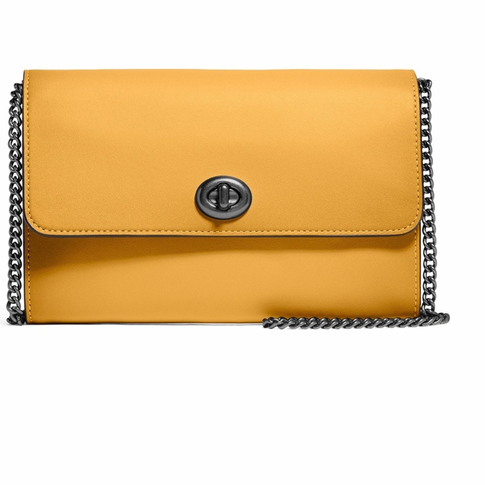 New COACH Marlow Leather Crossbody Bag Chain/ leather strap new W tag &dust bag